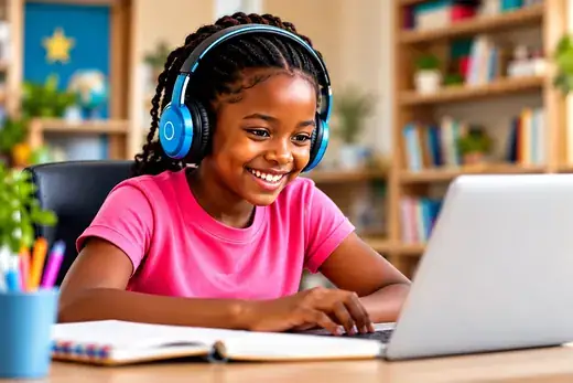 Learner using a laptop